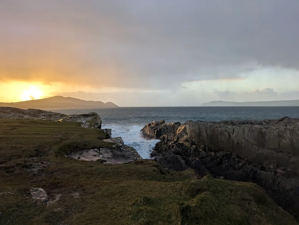 Irish coastline after a winter storm